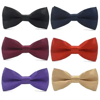 

Solid Color Adjustable Necktie Bowtie Men Boy Kids Bow Ties Necktie Men's Bow Tie Baby Children Ties Cravate Photography Props