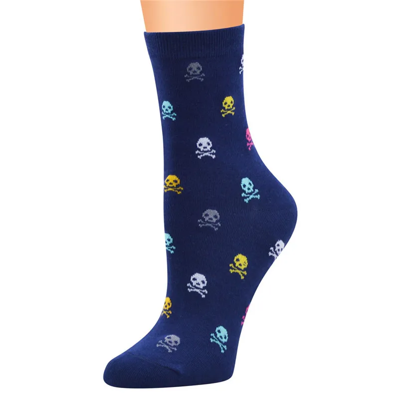 Новые забавные носки для Хеллоуина, женские хлопковые носки со скелетом, Chaussettes Homme Fantaisie, прикольные носки для женщин