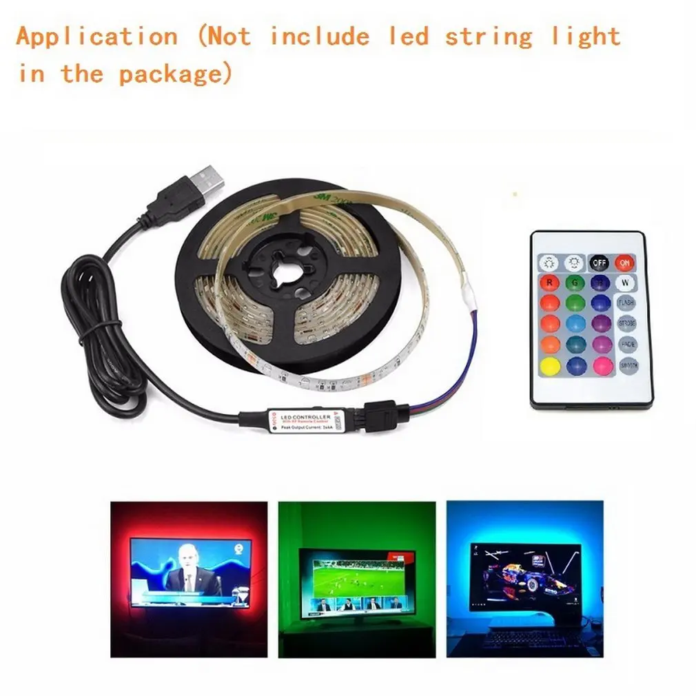 Dc 5 В Мини ИК 24 ключ Rgb пульт дистанционного управления для Rgb светодиодные ленты Usb 5 в 24 кнопки дистанционного управления с Usb кабелем