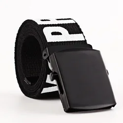 Canvas Belt Unisex Automatic Buckle Punk Waistband For Women Trend Designer Female Girdle 140cm Long Belts For Jeans Accessories