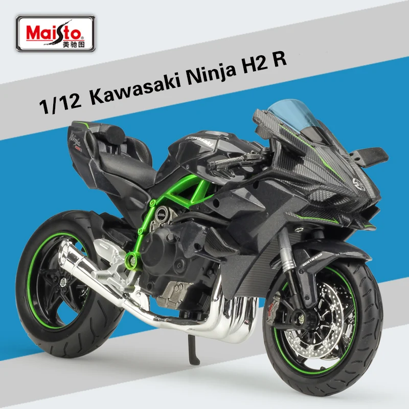 1:12 Scale Diecast Model Motorcycles Kawasaki Ninja H2 R H2R Moto Bike Toys 