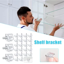 Pasadores de soporte de estante multiusos de 3MM, PVC transparente, estante de armario, clavija de soporte de fácil instalación @ LS