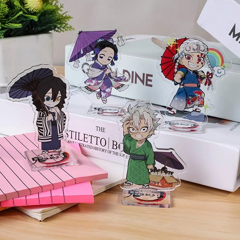 Soporte de escritorio acrílico de Demon Slayer, no Yaiba Kimetsu, figuras de modelos, soporte de placa, regalo de decoración