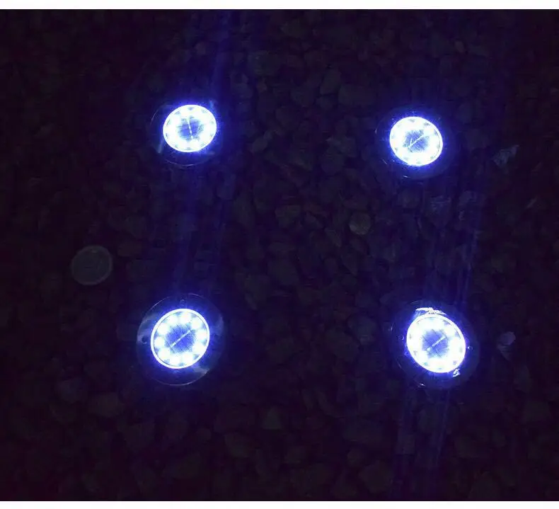Открытый Солнечный газон лампа из нержавеющей стали вставленные огни 10led Двор Пейзаж уличный фонарь подземный светильник