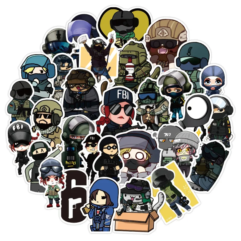 50pcs Pack Shooting Gametom Clancy S Rainbow Six Siege Stickers For Furniture Wall Desk Diy Chair Toy Car Trunk Computer Tv Box Aliexpress Toys Hobbies 50pcs Pack Shooting Gametom Clancy S Rainbow Six Siege Stickers For Furniture Wall Desk Diy Chair Toy Car Trunk Computer Tv Box Aliexpress Toys Hobbies