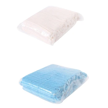 

200PCS Disposable Non-Woven Hats Dustproof Cap Elastic Cleaning Protective Hair Hat