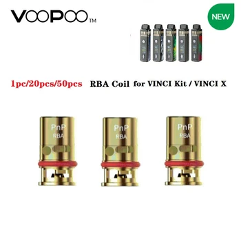 

1pc 20pcs 50pcs Hot Sale VOOPOO PnP RBA Coil for VINCI R / VINCI X Mod Pod System Kit 0.6ohm RBA Coil Head for VINCI Vape Kit
