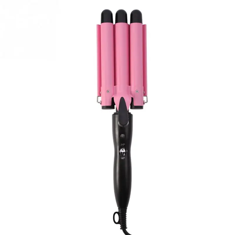 Hair Curling Iron Ceramic Triple Professional Triple Pipe Hair Curler Egg Roll Hair Styling Tools Hair Styler Wand Curler Irons - Цвет: 22mm