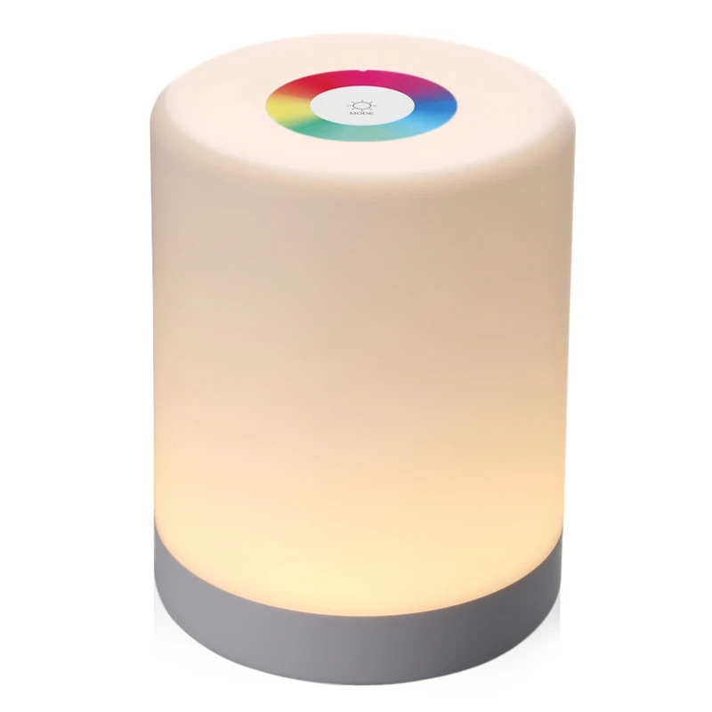 

Led Press Control Night Light Induction Dimmer Lamp Smart Bedside Lamp Dimmable Rgb Color Change Rechargeable Smart