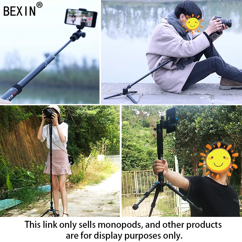  BEXIN Tripod monopod camera stand stick monopod dslr portable lightweight camera monopod video supp
