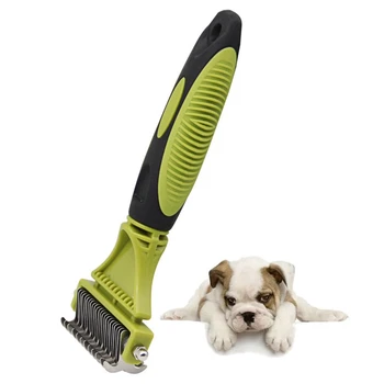 

Hair Removal Comb Stainless Double-sided Pet Cat Dog Comb Brush Professional Large Dogs Open Knot Rake Knife Pet Grooming Tools