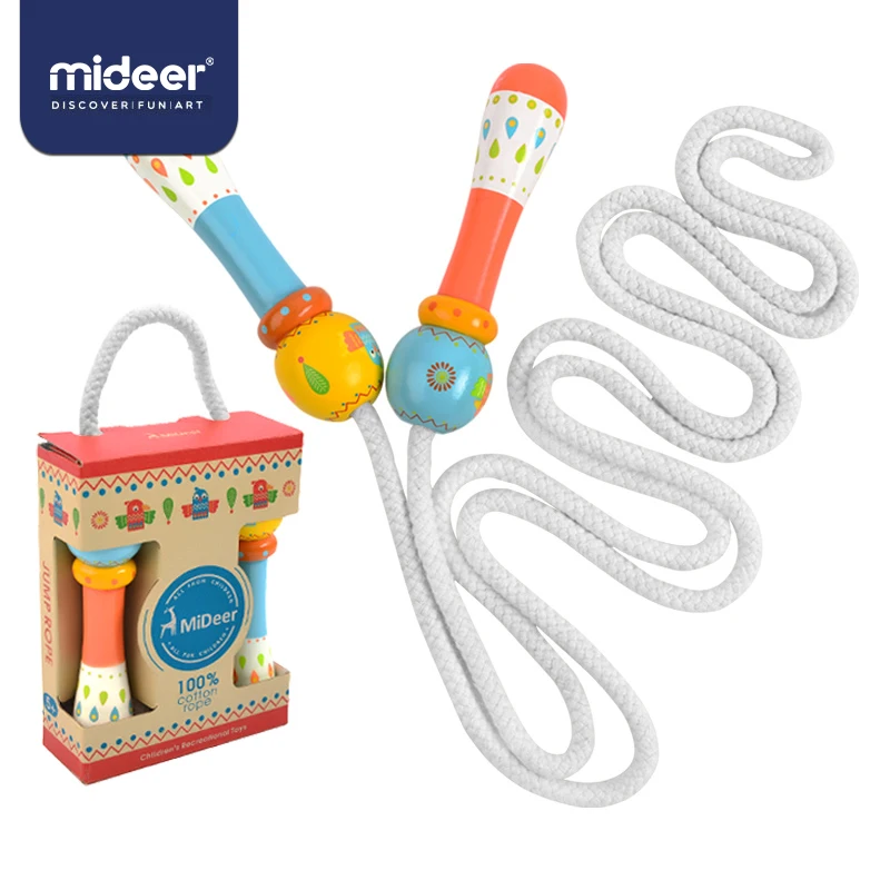 MiDeer Детские скакалки игрушки детский сад 5 лет+ хлопок мультфильм Деревянный 2,2 м Тотем Регулируемый мальчик и девочка спорт на открытом воздухе игрушки