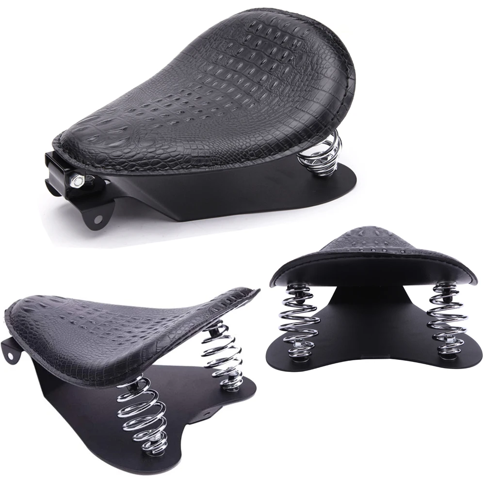 Universal Moto Bobber Motorfiets Solo Seat Chopper Zadel Vintage Kussen Onderdelen Voor Harley Davidson Ijzer 883 Sportster Softail