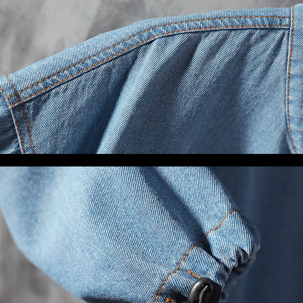 Мужская осенняя одежда под костюм veste homme, приталенный Мужской Блейзер, повседневная куртка с карманами больших размеров, джинсовая куртка, Топ#3/56