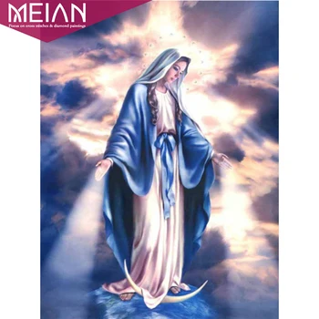 

MEIAN 5d DIY Diamond Painting Cross Stitch Jesus Full Drill diamond Embroidery Religion Sale Mosaic Home Decoration Art gift