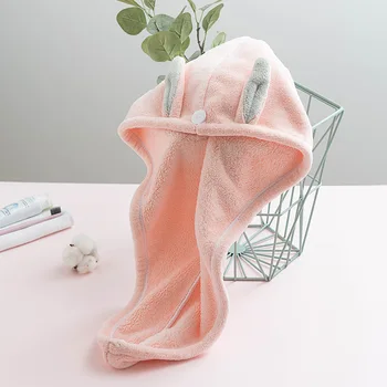 

Towels Bathroom Bath Towels Dry Hair Cap Thickened Absorbent Quick Drying Lovely Bathing Cap Dry Hair Towel
