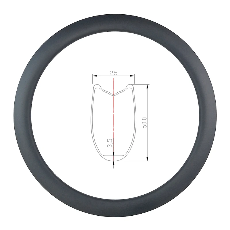 

700c 50mm tubular 50T road disc carbon rim 25mm U shape UD 3K 12K 3K Twill matte glossy 20 24 28 32 Holes disk brake bike wheel