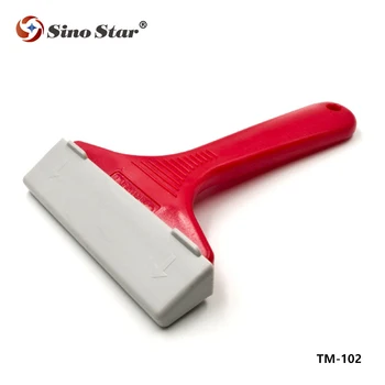 

TM-102 angled scraper with 4" double edged blade turbo squeegee