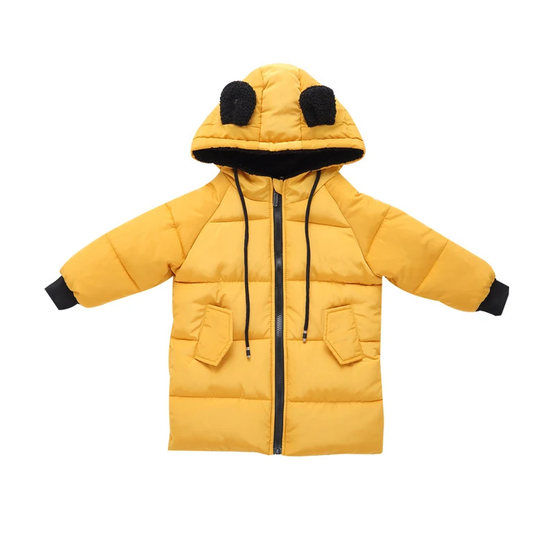 Yellow VFOCHI, новые длинные пуховые пальто для маленьких девочек детская зимняя куртка-парка детский зимний комбинезон От 1 до 8 лет девочек, толстая зимняя верхняя одежда с капюшоном, пуховое пальто - Цвет: Yellow