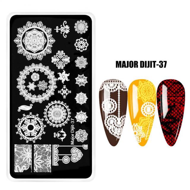 irregular shape Nail Stamping Plates Skull Template Dot Point Image Printing Stencil Nail print template Manicuring Tool