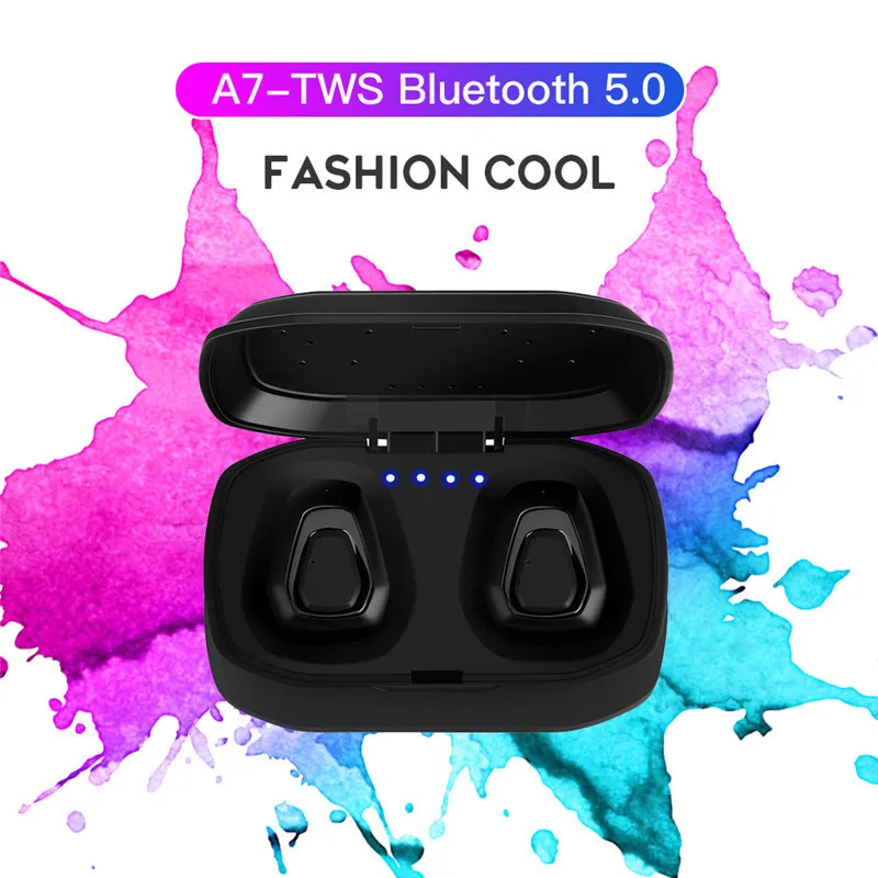 A7 TWS Bluetooth Earphone Wireless True Wireless Stereo Earbud Waterproof 2019 New Bluetooth Earbuds for IOS For iphone Android