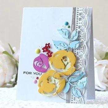 

2019 3D DIY New Layered Metal Cutting Dies and Scrapbooking For Paper Making Peony Flower Embossing Frame Card Craft Set
