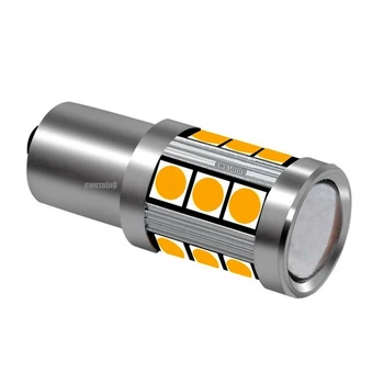 

1PCS Samll Size PY21W 7507 BAU15S 1156PY 150 Degree 15 SMD 3030 LED Auto Turn Signal Lamp Car Direction Indicator Light Yellow