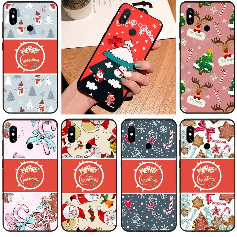 

Christmas fashion cute funny Phone Case For Xiaomi Redmi Note 4 4x 5 6 7 8 pro S2 PLUS 6A PRO