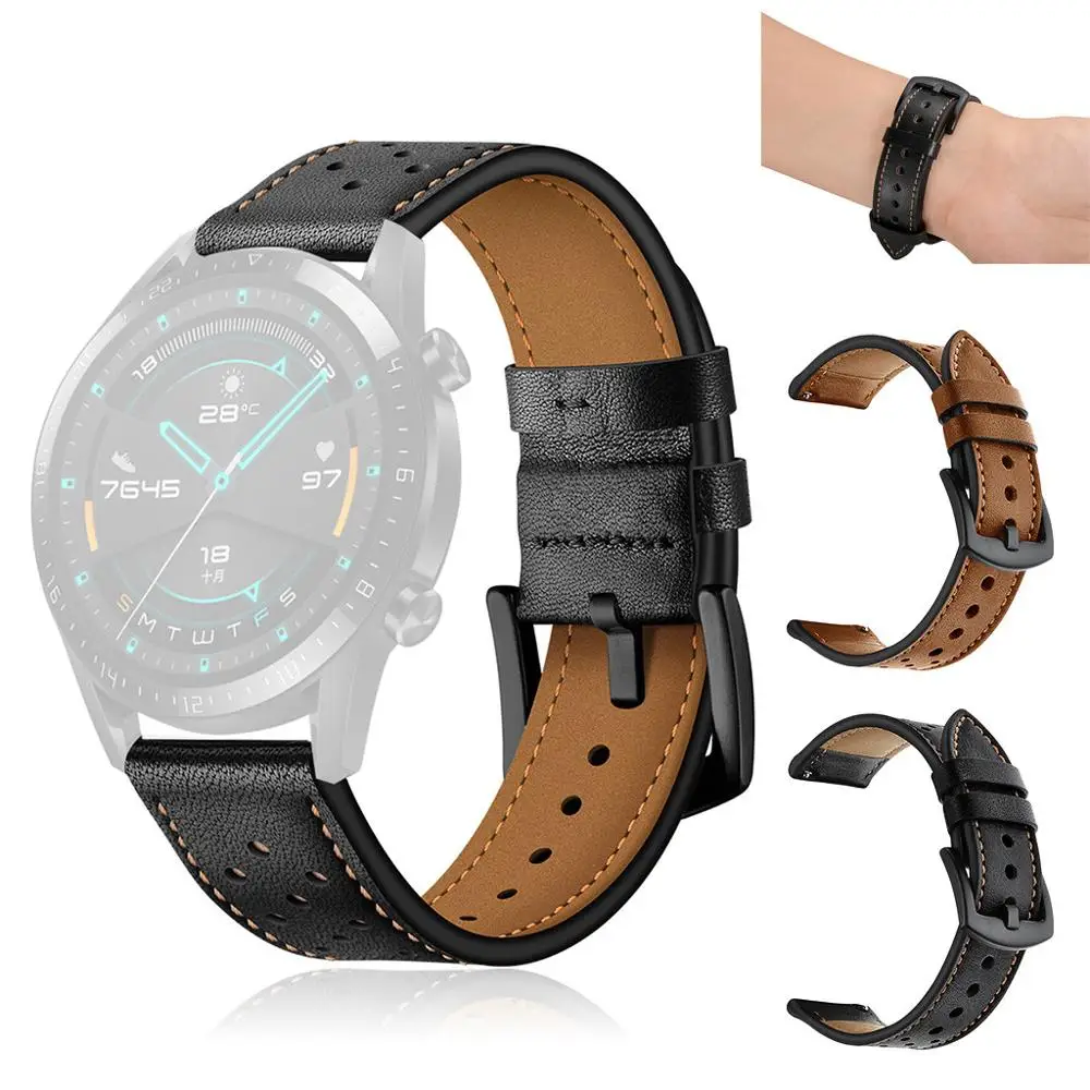 Кожаный сменный ремешок для наручных часов Huawei GT2 Watch 42 мм 46 аксессуары смарт GT 2
