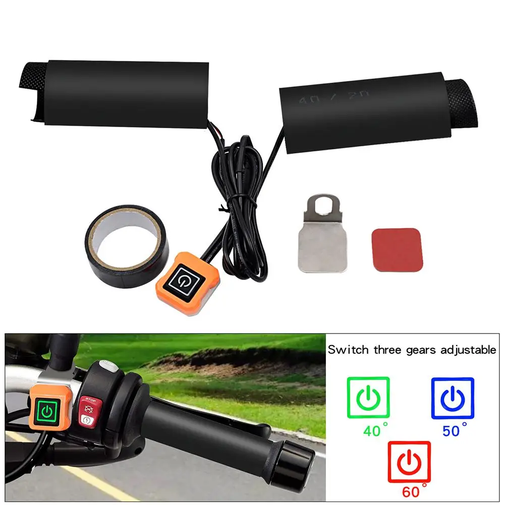 

Universal Motorcycle Hand Grips Pads 12V Heated Grips Intelligent Temperature Control Electric Hand Grip Handlebar Hand Warmers
