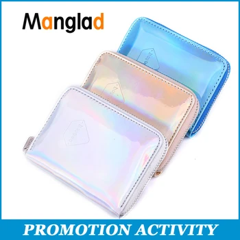 

PU Leather Women's Wallet Hologram Laser Money Bags Zip Clutch Purse ID Card Holders Fashion Carteira For Girl Coin Purse Bentoy