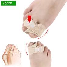 Tcare 1 sztuk Toe Finger prostownica mężczyźni kobiety palec młotowaty palucha koślawego korektor bandaż Separator palców stopy szyna Wrap krzywy Toe