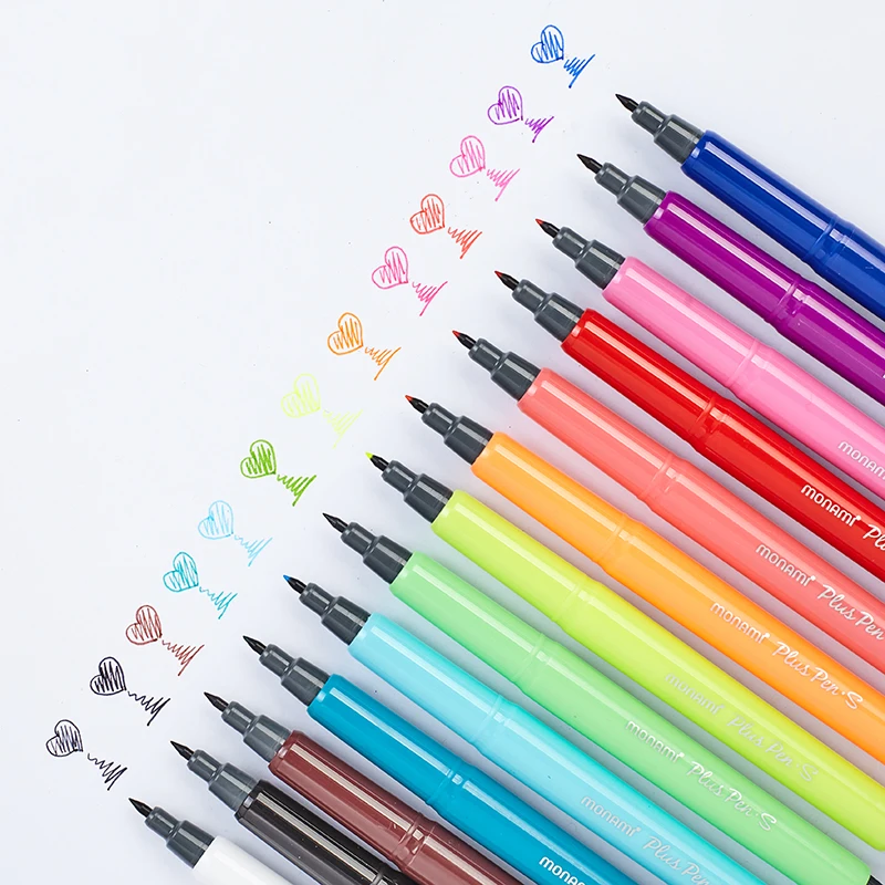 purple 12 Pcs for sale online MonAmi Plus Pen 3000 Water Based Ink Type Felt Tip Broad Line Pen 