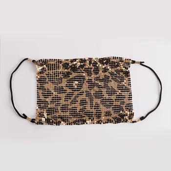 

Sparkling Diamond Body Triangle Mask Jewelry Elastic Hollow Decoration Fashion Women Luxury Decoration Halloween