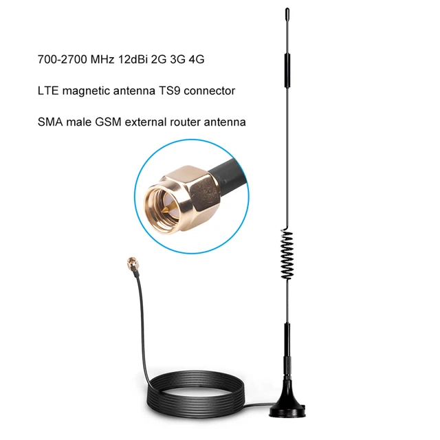 Antena magnética 4G LTE 12 dBi - Antenas 4G LTE