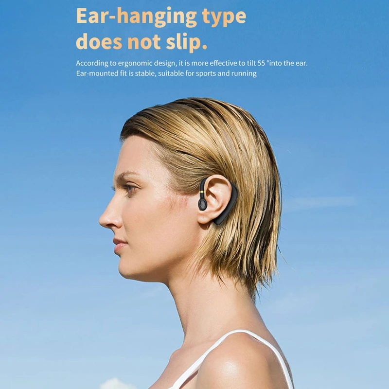 A10 Wireless Bluetooth 5 0 Earhook Earphone Portable Single Earbud Broadcast Caller Number Name Business Driving Gaming Stereo H