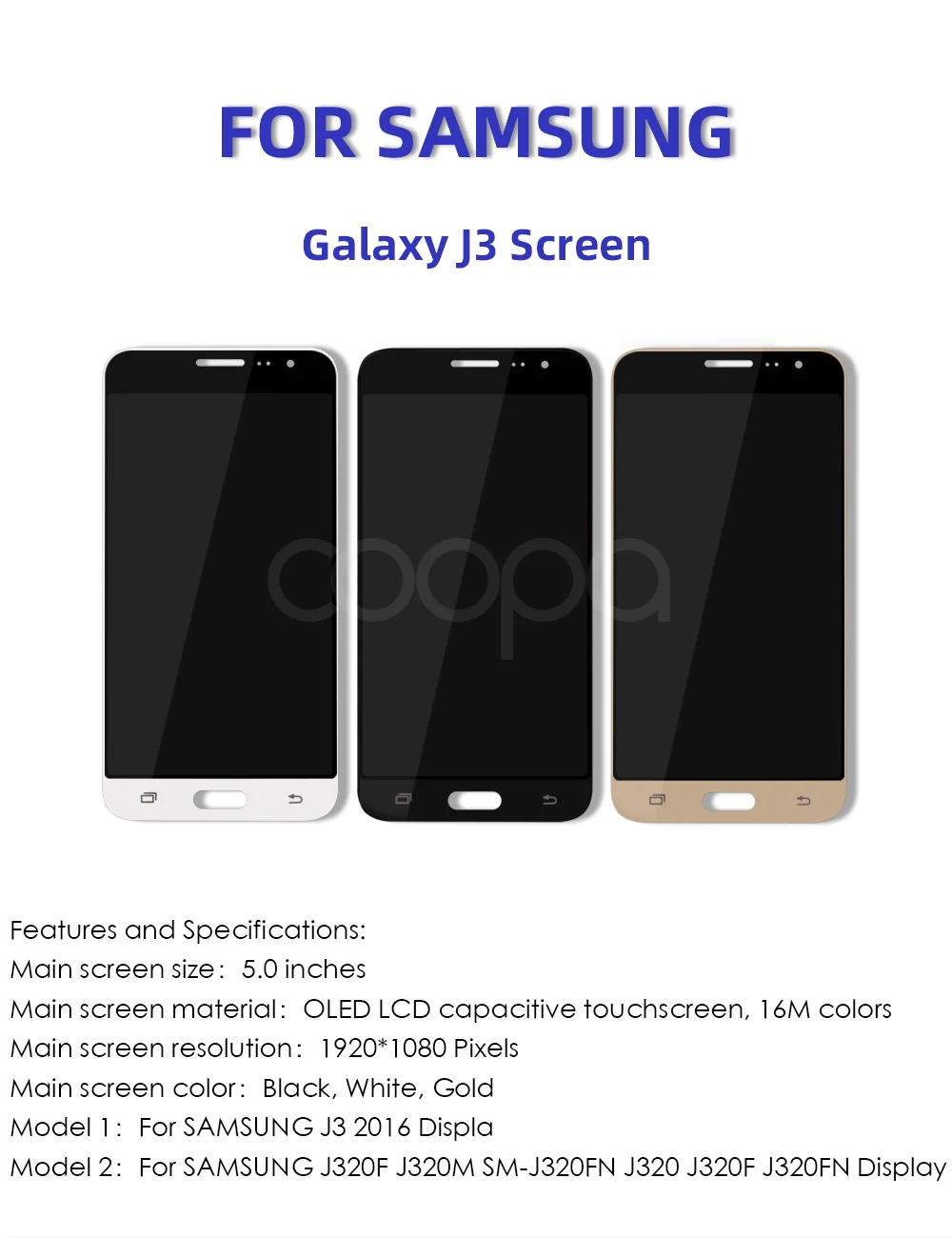 Супер AMOLED lcd для samsung Galaxy J3 J320 J320F J320H lcd дисплей кодирующий преобразователь сенсорного экрана в сборе с регулировкой яркости