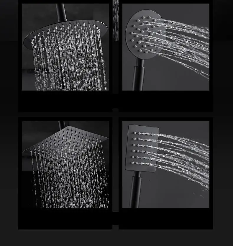 Choveiro Dusche Black Regendouche Electronica Conjunto Ducha Do Banheiro Douche Chuveiro Eletrico Душевая система для ванной комнаты
