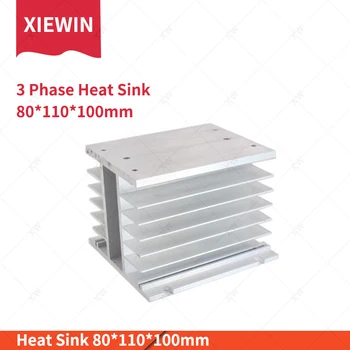 

Free Shipping 3 Phase Heat Sink 80*110*100mm for SSR Solid State Relay H-100 Type Aluminum radiator