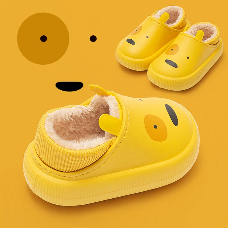 

Autumn Winter kids Slippers Children Green Non-slip Soft Boys Home Shoes Kids Girls Cartoon Slippers Indoor Floor Shoes