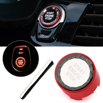 

With accessories Start Button Cover Red Plastic Stop Engine Cover Front
