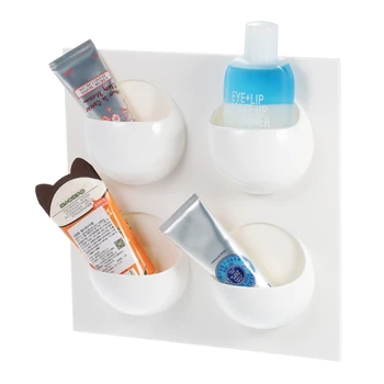 

Toothbrush Holder Bathroom Shelf Wall Mount Rack Toothpaste Shelf Adhesive Hanging Organizer Bathroom Accessories Holder