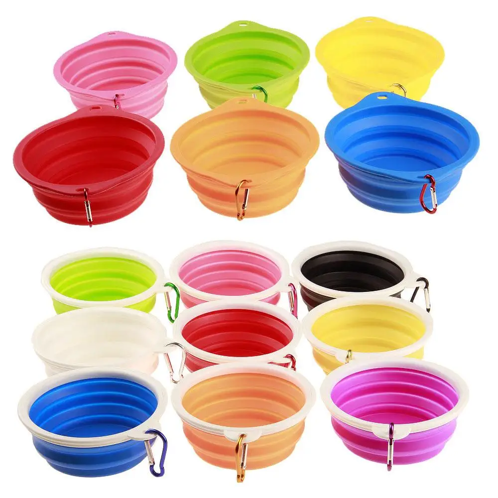 Carabiner silicone pet dog bowl 235