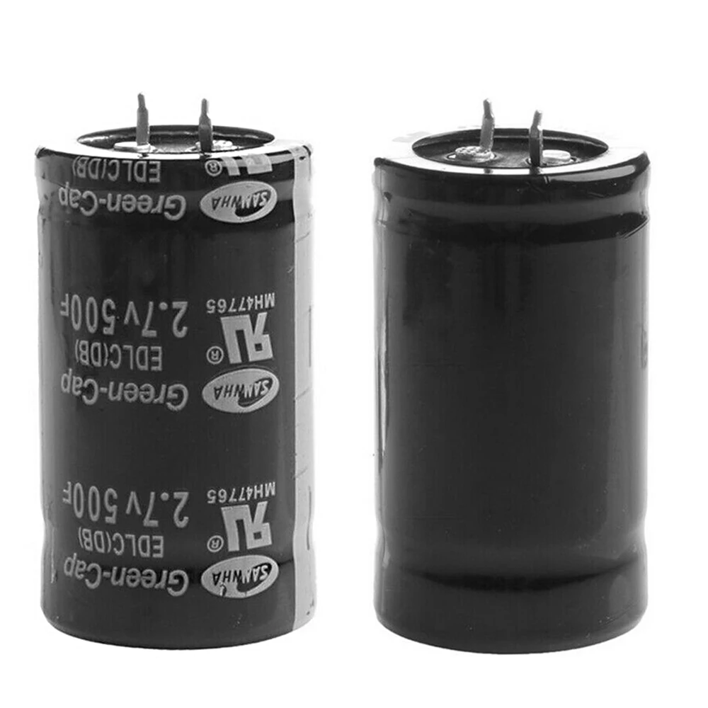 5pcs Car Capacitor Vehicle Super Farad Capacitors 2.7V 500F Ultra-low Internal Resistance Capacitor for Automobile Rectifier