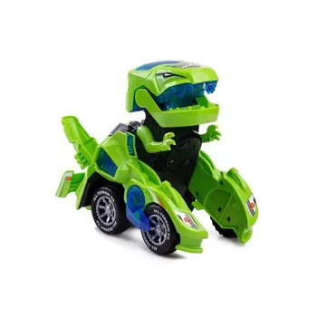 

Children's Puzzle Electric Deformation Dinosaur Chariot with Light Voice HG-788 Deformed Dinosaur Racing Car Automatic Toy Car