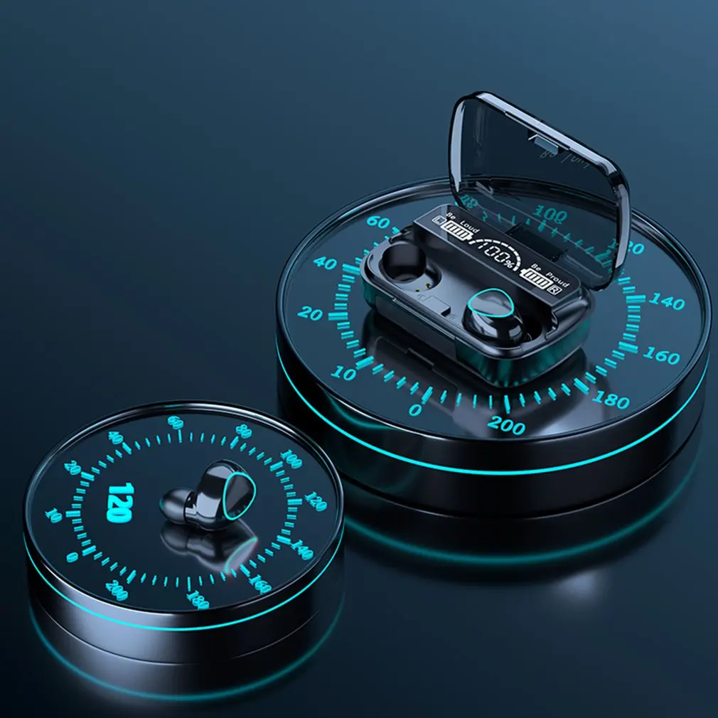 dwaterproof água fones led display digital com microfone