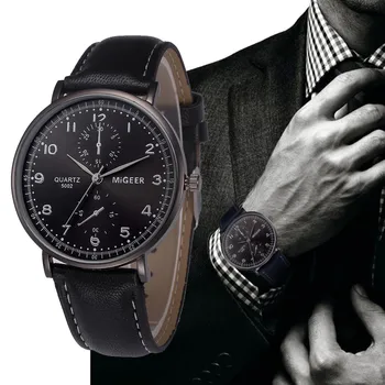 

Casual Male Clock Watch Retro Design Leather Band Analog Alloy Quartz Wrist Watch relogio masculino reloj hombre часы мужские