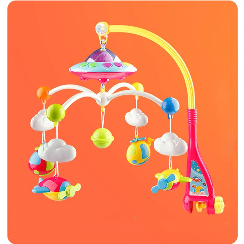 Baby Crib Toy 0-12 Months For Newborn Mobile Musical Box Bed Bell With Animal Rattles Early Learning Kids Educational Toys