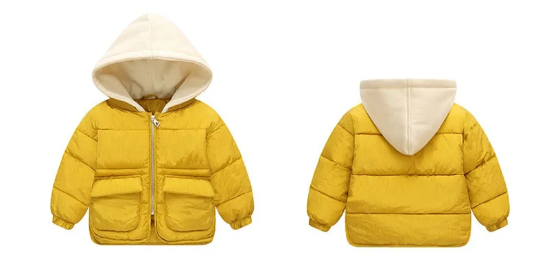 Модная детская зимняя куртка; детский зимний комбинезон; осенне-Осенние теплые хлопковые куртки; одежда для маленьких девочек и мальчиков; пальто с капюшоном для малышей; куртка