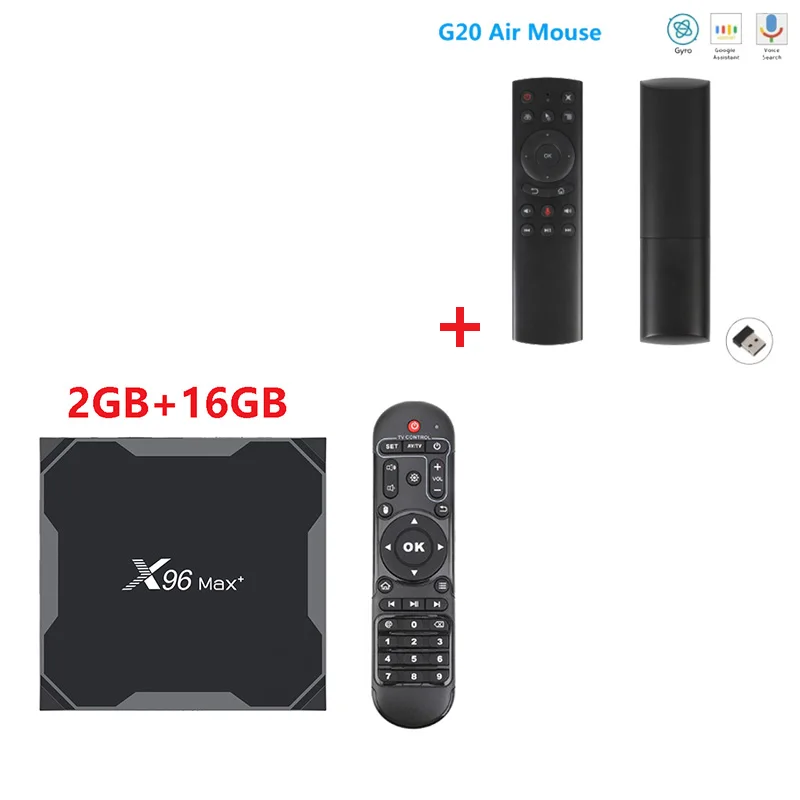 X96 Max Plus Amlogic S905X3 Android 9,0 Smart Tv Box 2,4G 5G Wifi 8K Ultra HD VP9 HDR медиаплеер 1000M LAN BT4.0 телеприставка - Цвет: 2G16G add g20s